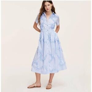 kate spade Blue and White Midi Dress